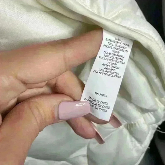 LUCKY BRAND- Off White Puffer Jacket Sz L NWT - Picture 8 of 9